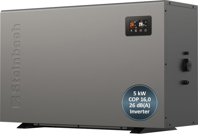 Steinbach Swimming Pool Inverter Wärmepumpe Silent 5 Modell 2026 für Pools bis 25.000 l mit 5 kW Heizleistung - Bild 1