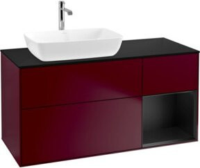 V&B Waschtischunterschrank Finion mit Wandbeleuchtung, Breite: 120 cm, Tiefe: 50,1 cm, Höhe: 50,1 cm, lackiert in Blau matt - Bild 1