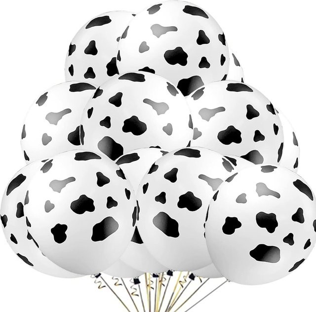 MicroPlush Kuh-Latex-Luftballons, Luftballons mit Kuhmuster - Bild 1