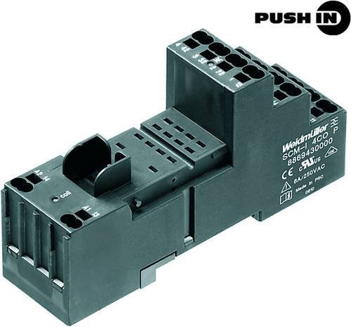 Weidmüller SCM-I 4CO P Relaissockel für RIDERSERIES, Schwarz, B/T/H: 2,8 x 8,0 x 9,8 cm, 10 Stück - Bild 1