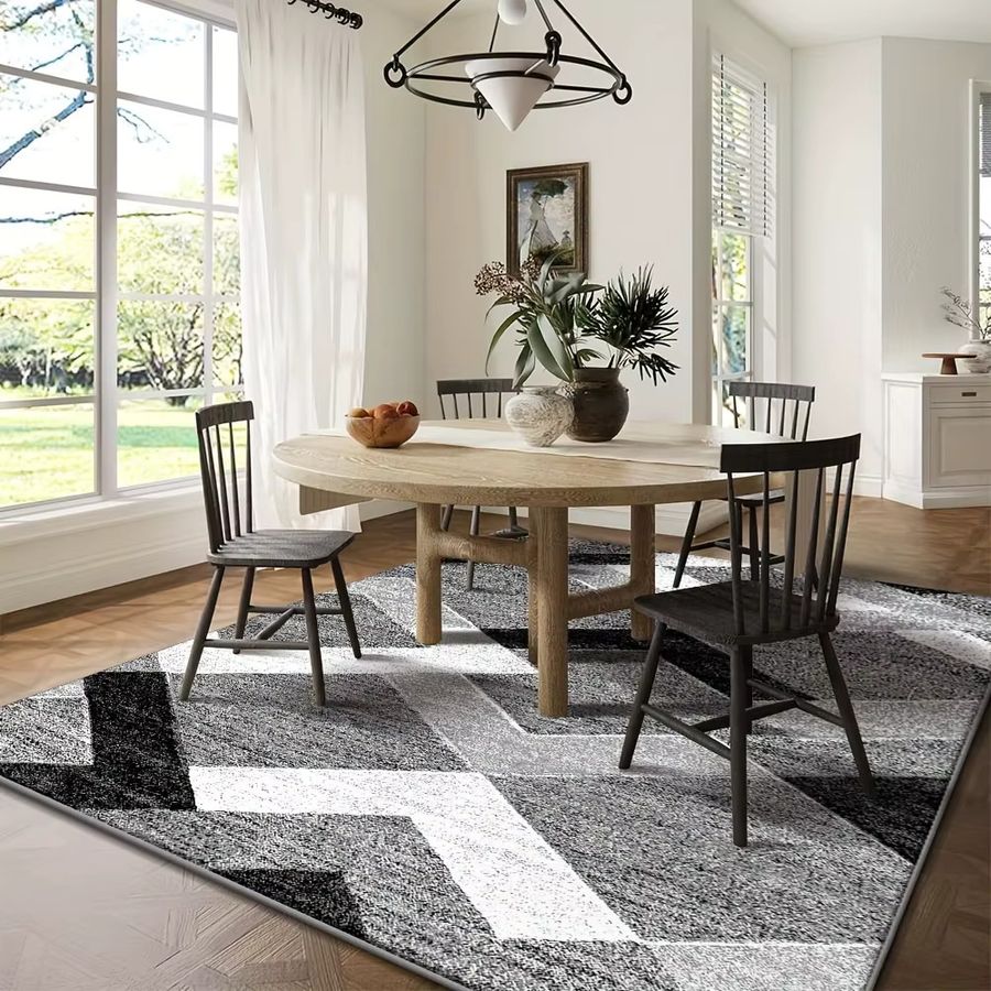 VIKAMA Moderner geometrischer Teppich rutschfest für Wohnzimmer Schlafzimmer und Büro - Bild 4