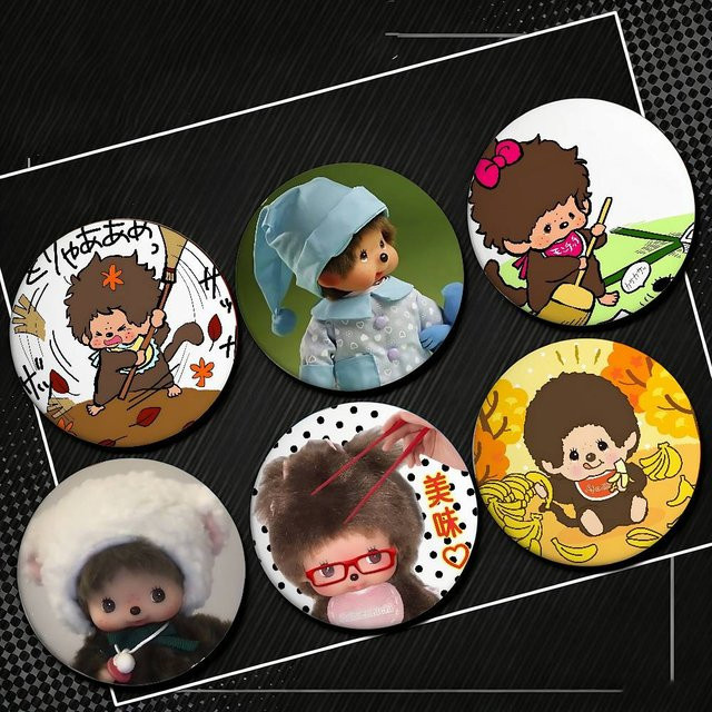 bilibili Anstecknadeln M-Monchhichis, Metall, Bunt, Unisex - Bild 1