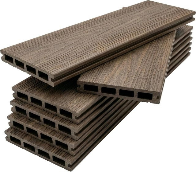 Floordirekt WPC Terrassendielen Crown Komplettset Braun 2 m² Beidseitig Nutzbar - Bild 1