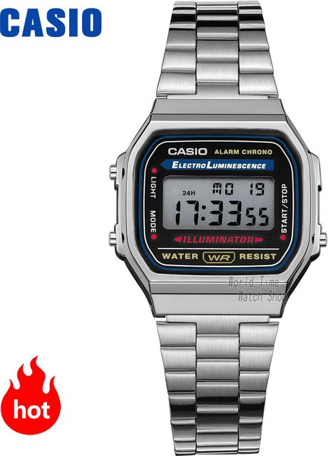 Casio Digitaluhr, Quarz, Edelstahl, Silber, Herren - Bild 1