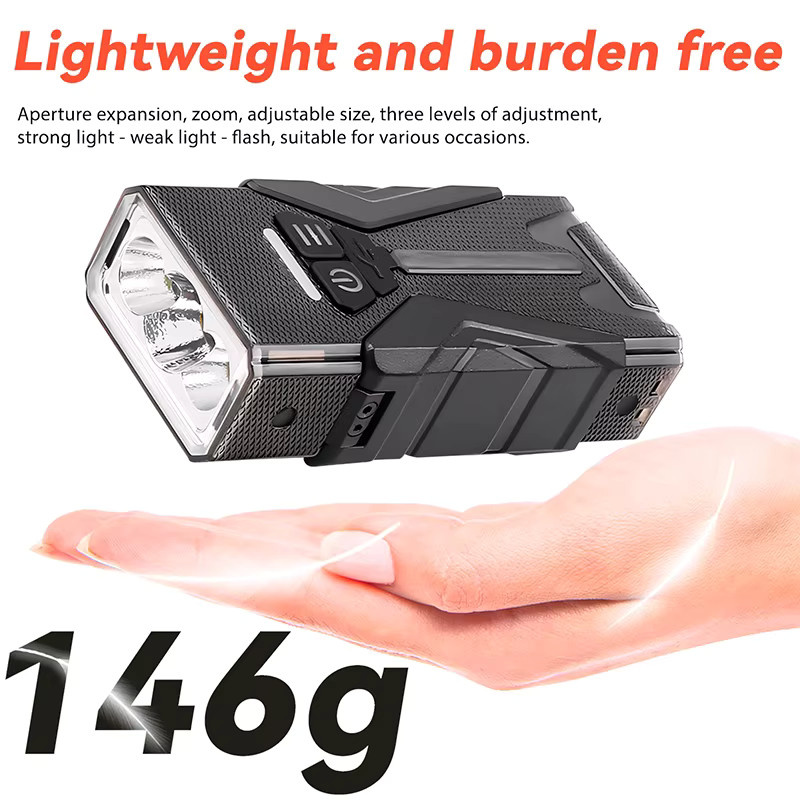 JIASHUAIXIN Wiederaufladbare Mini LED Schlüsselanhänger Taschenlampe in Schwarz mit RGB-Funktion für den Außenbereich - Bild 5