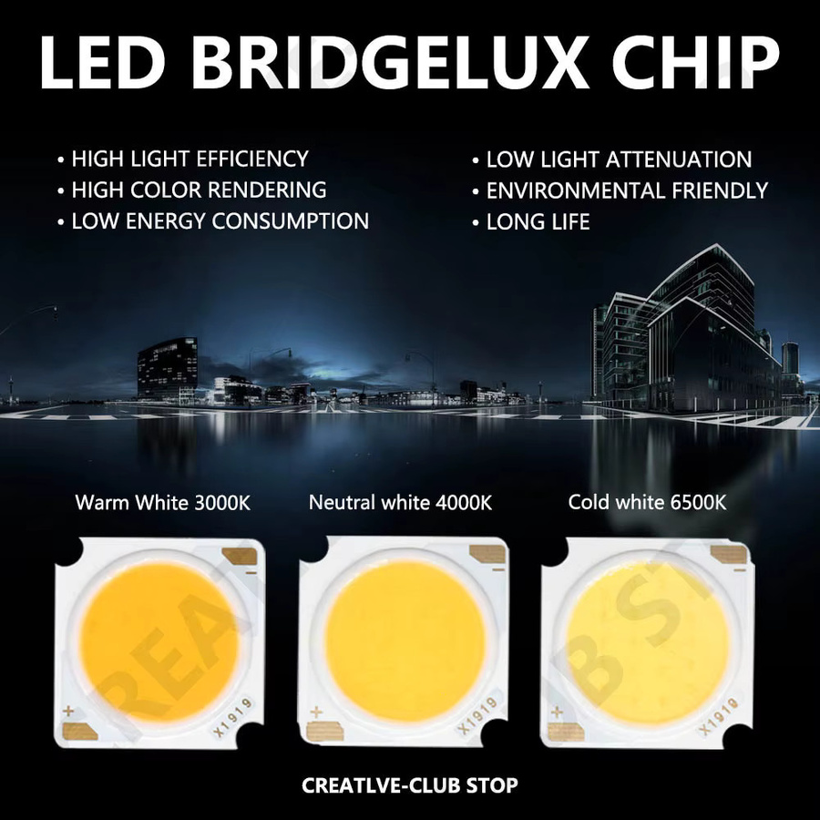 10 Stück DT&ZM LED COB Chips Bridgelux Kristall Leuchtdioden in Weiß für DIY Downlight Panel Licht 1919 - Bild 3