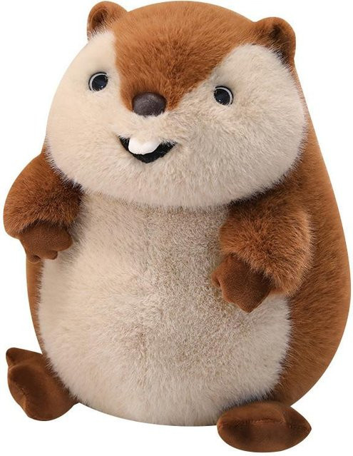 Wucifang Bags Murmeltier Plüschtier, braun, 12cm - Bild 1