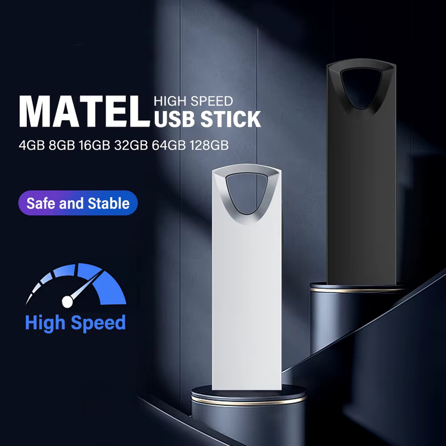 JASTER USB-Flash-Laufwerk aus Metall in Schwarz oder Silber mit verschiedenen Speicherkapazitäten von 1 GB bis 64 GB - Bild 3
