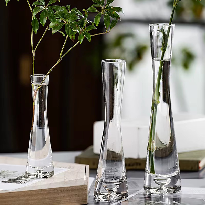 Transparente Glas Blumenvase für Hydroponik und Dekoration, runde Tischvase für Wohnkultur und Hochzeiten - Bild 3