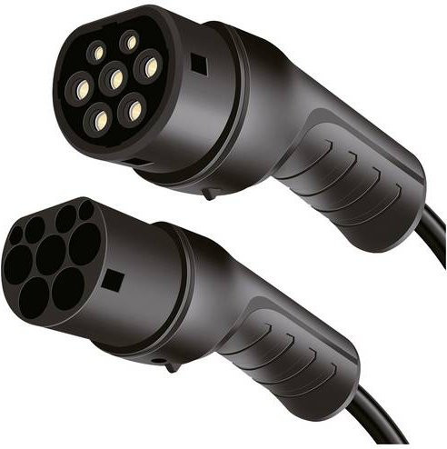 LogiLink EVC0120 eMobility Typ-2 Ladekabel in Schwarz mit Schutzkappe, Länge: 2,5 m - Bild 1