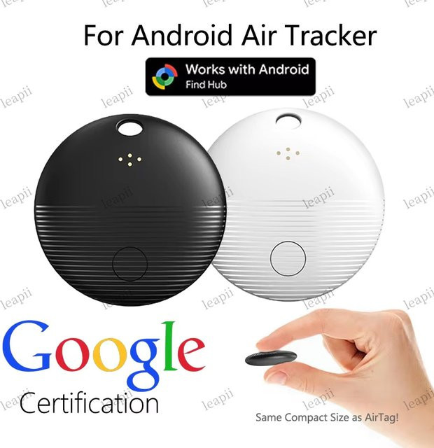 Google GPS-Tracker für Android in Weiß – Tragbares Bluetooth-Ortungsgerät zur Verlustvermeidung für Fahrrad und Schlüssel - Bild 1