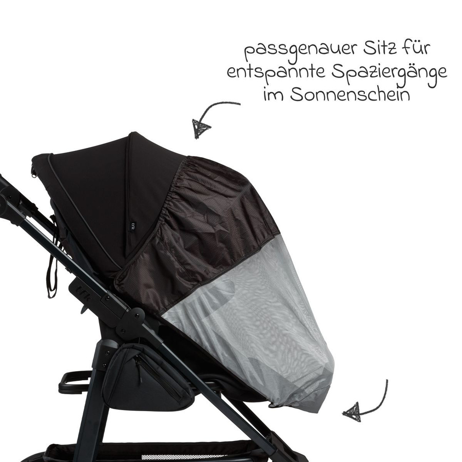 TFK Sonnenschutz für Mono 3, Mono 4 und Pro Sportkinderwagen in Schwarz - Bild 2