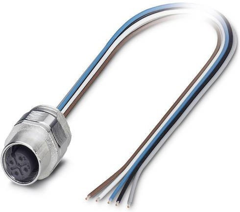 Phoenix Contact 1671108 Sensor-Aktor-Einbausteckverbinder M12 Buchse mit 5 Polen und 0,50 m Kabellänge in Multicolor - Bild 1