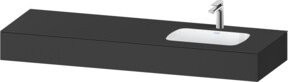 Duravit Qatego Einbauwaschtisch-Möbel-Set in Grau Matt, B/T/H: 160 x 55 x 17 cm - Bild 1