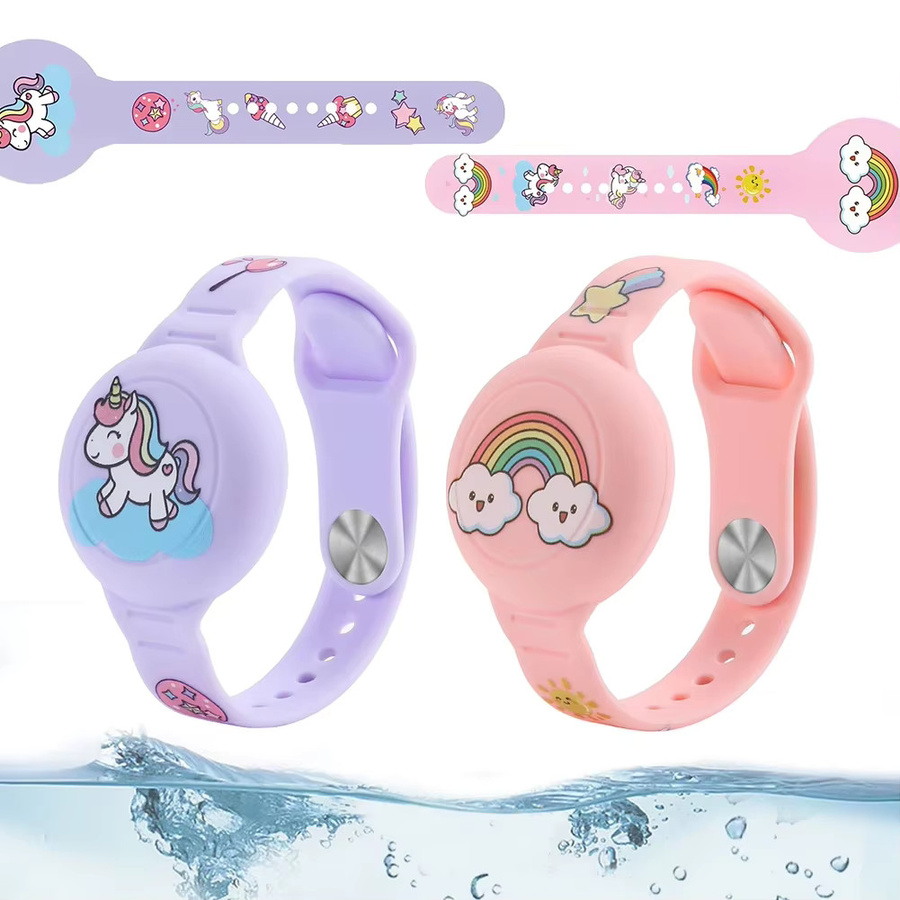 VODOOL Cartoon Silikon Armband als wasserdichter GPS-Tracker-Halter kompatibel mit Apple AirTag in Multicolour - Bild 4