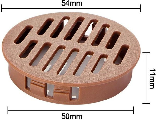 20 Stück Runde Lüftungsgitter von Home Dec in Braun, Durchmesser: 5 cm - Bild 1