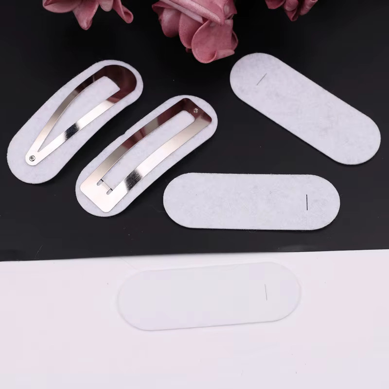 100 Stück Tropfen-Snap-Clips, Filzgleiter, oval, Vliesstoff - Bild 5