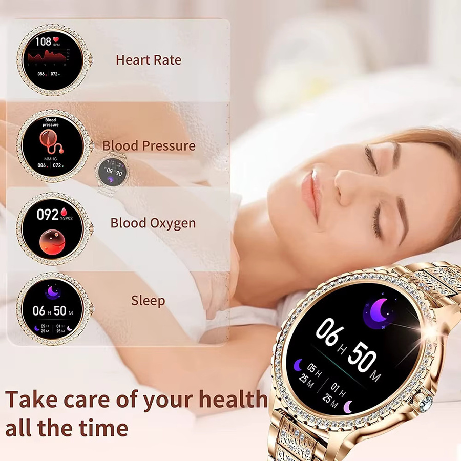ChiBear Smartwatch, Diamantbesetzt, Edelstahl, Purple, Damen - Bild 5