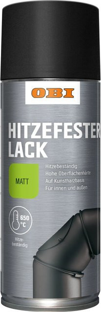 OBI Hitzefestes Lack-Spray Schwarz Matt 400 ml - Bild 1