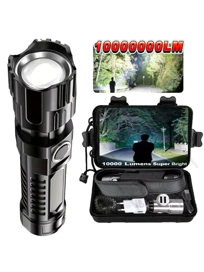 Heinast Wiederaufladbare LED-Taschenlampe mit Zoom und 3 Modi, wasserdicht für Outdoor und Camping - Bild 7