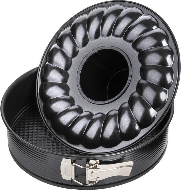 Zenker Springform Perfect Black+ mit Flach- und Rohrboden, Durchmesser: 26 cm, Schwarz, Antihaftbeschichtet - Bild 1