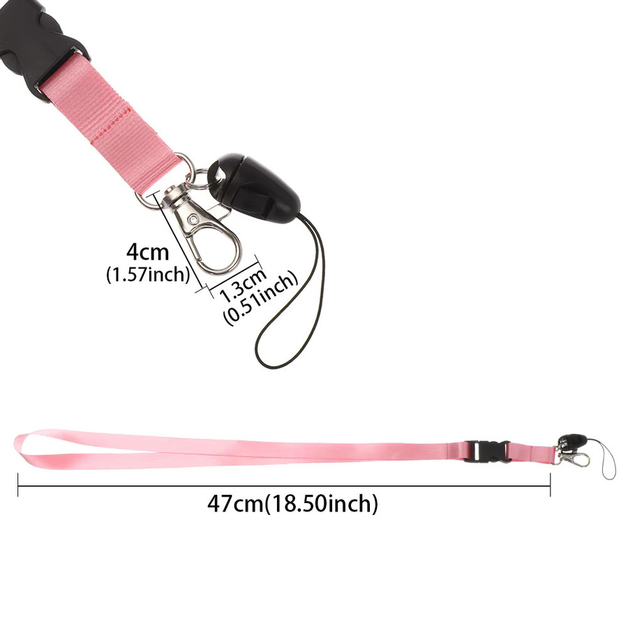 Sicherheits-Lanyard als Halsriemen für Handy, ID oder Namensschild in Rot für Damen und Herren - Bild 4