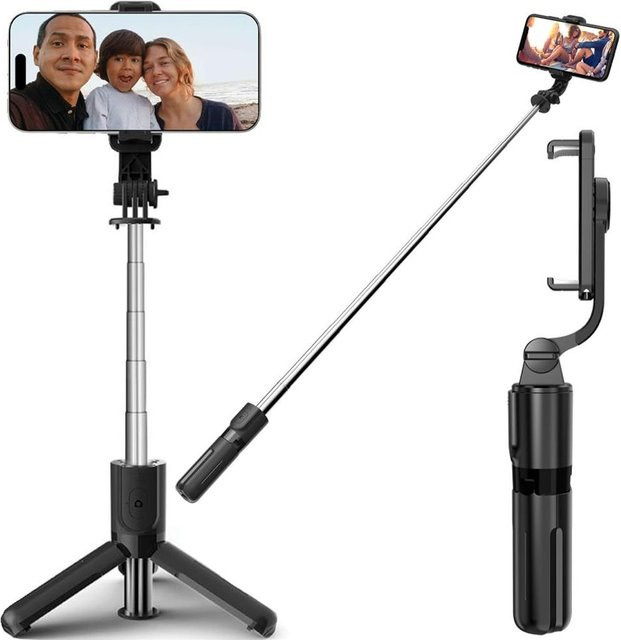Tech-Protect L02S Bluetooth Selfie Stick Stativ Schwarz - Bild 1