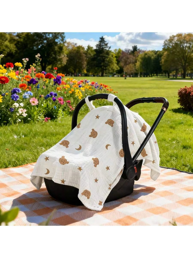 Ultraweicher und atmungsaktiver Kinderwagen-Korbbezug als Sonnenschutz und Staubschutz - Bild 3
