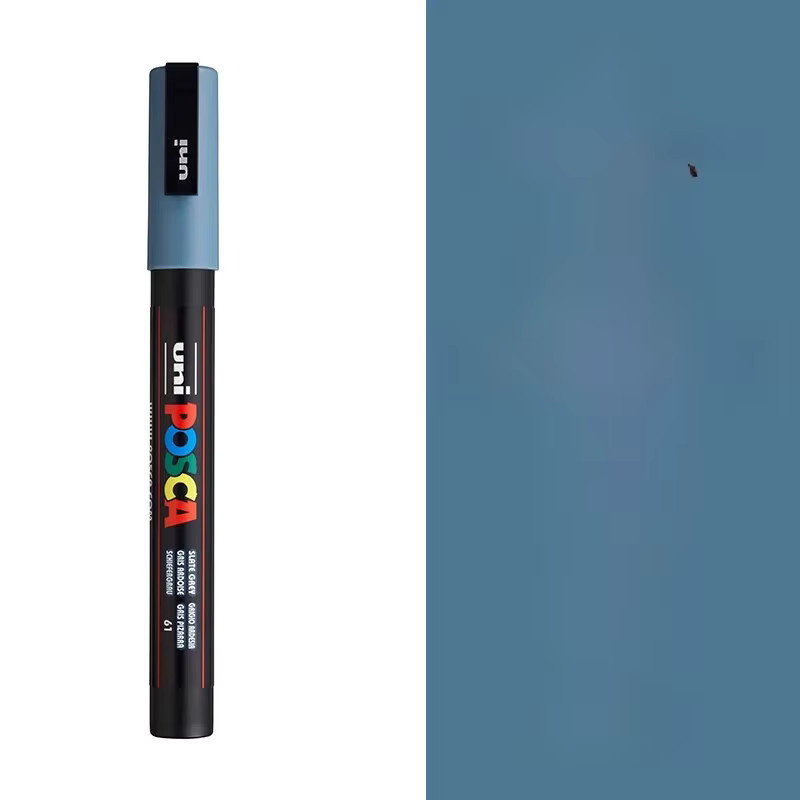 Uni Mitsubishi Posca Acryl-Marker für Multi-Surface Kunst und Schulbedarf, Farbe: Grau - Bild 6