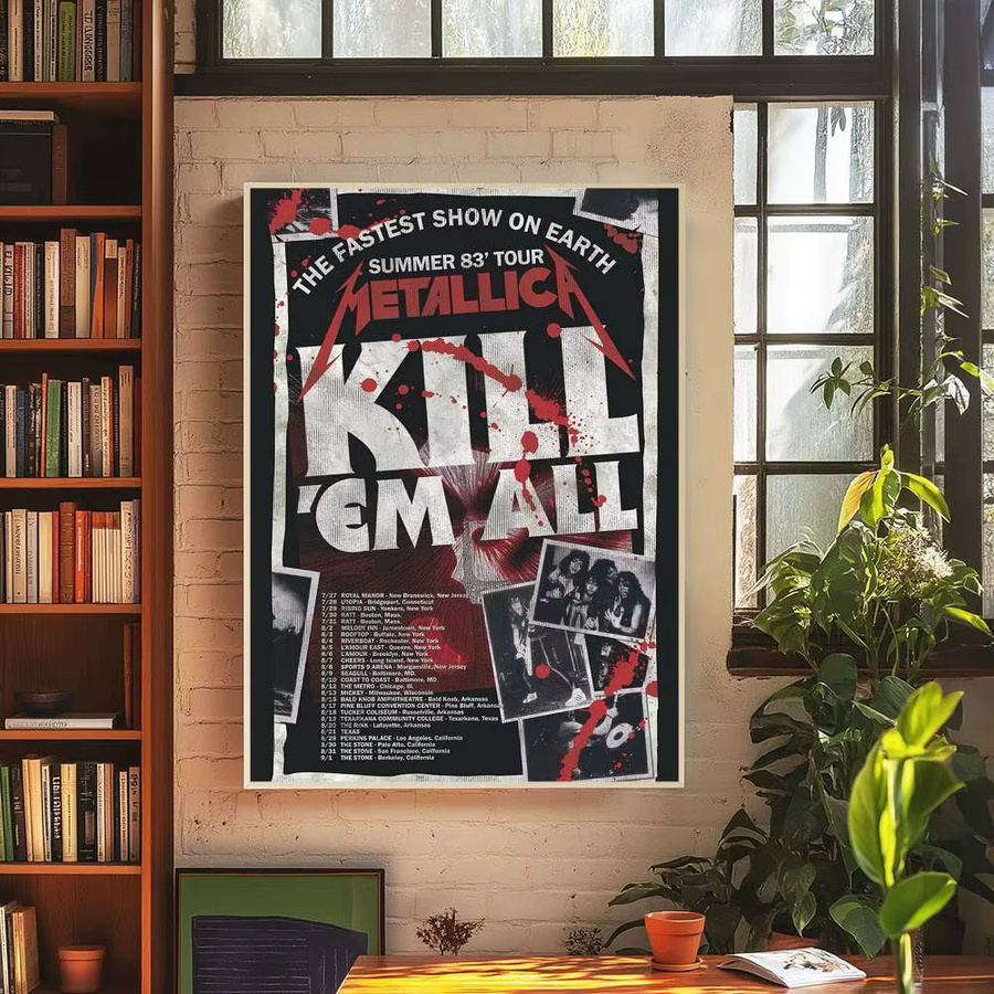 Metallica Anime Poster Rastar Aufkleber in Mehrfarbig mit Retro-Design für deine Raumdekoration - Bild 5