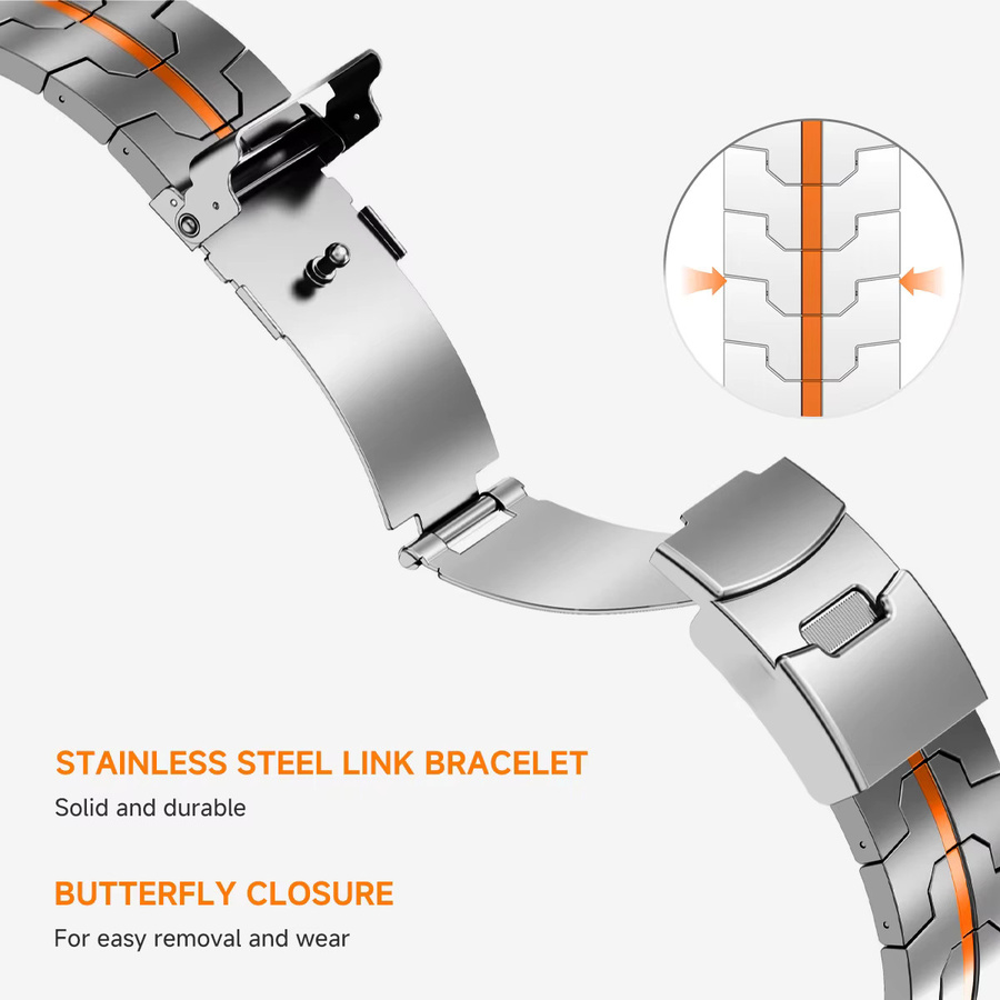 CHIICSMART Uhrenarmband Edelstahl, Silber - Bild 5