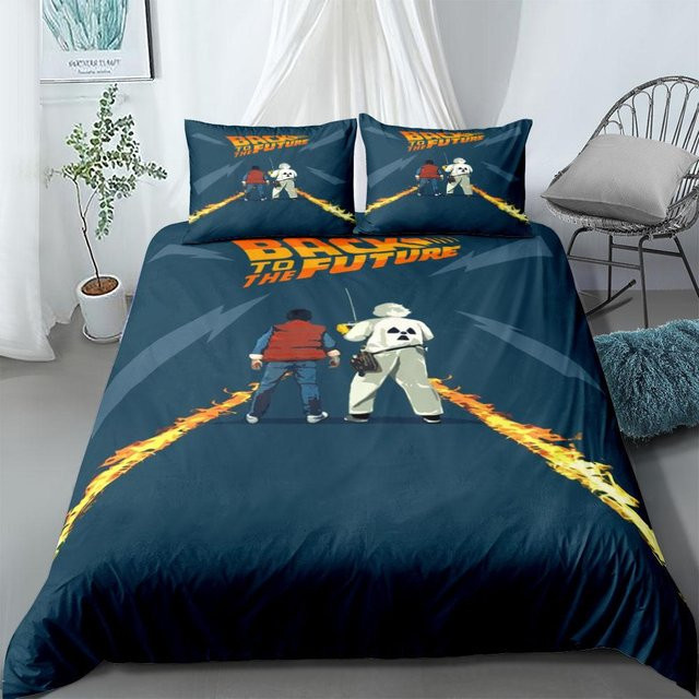 Final Space Comics Bettbezug-Set mit Kissenbezug, Blau, Microfaser, B/H: 150 x 200 cm - Bild 1