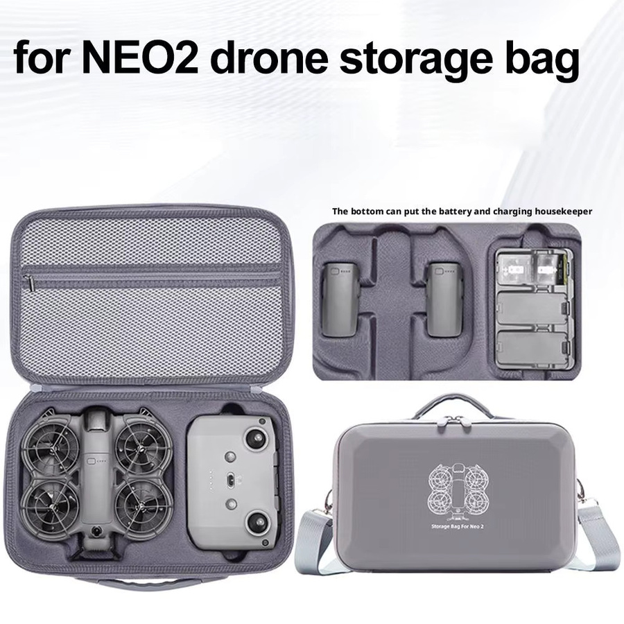 Stoßfeste Tragetasche für DJI NEO 2 Fly More Combo Kit Case in Grau - Bild 1