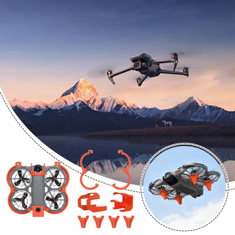 DJI NEO2 Antikollisionsring Spirale Klingenschutzabdeckung in Orange - Bild 3