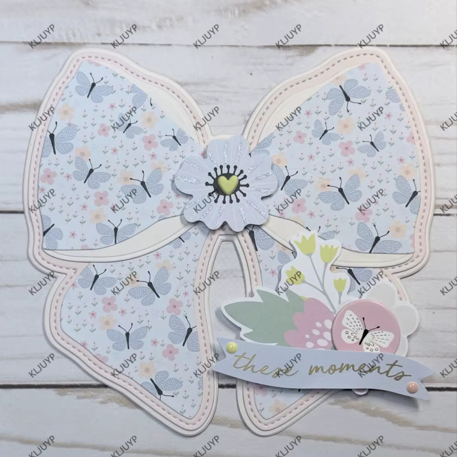 KLJUYP Metall-Stanzformen mit Schleifen-Motiv für DIY Scrapbooking und Album-Dekoration - Bild 1