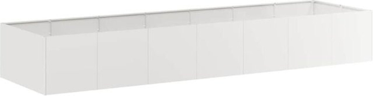 Rechteckiger Pflanzkübel aus Edelstahl von Vidaxl in Silber, B/H/T: 280 x 80 x 40 cm - Bild 1