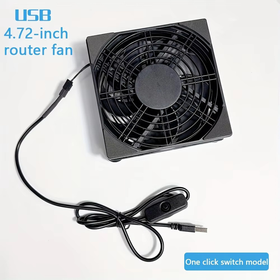 Wathai USB-Router-Lüfter mit Ein-Tasten-Schalter, Kühlventilator in Schwarz für Receiver, DVR, Xbox und TV-Box - Bild 4