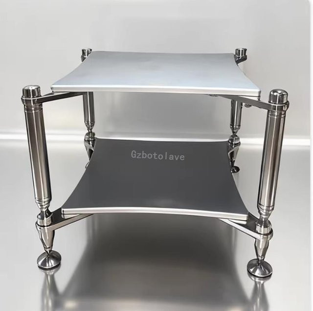 GZbotolave HIFI Audio Lautsprecher Verstärker Gehäuse Rack aus Edelstahl und Aluminium in Silber - Bild 1