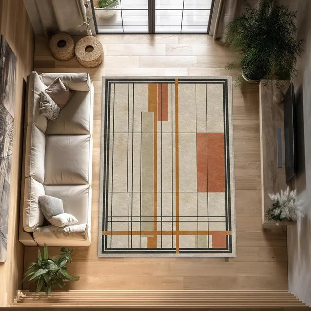 Mystischer Runen-Teppich Lodestar mit okkulten Alchemie-Siegeln und heiliger Geometrie, Mehrfarbig, B: 160 cm, T: 120 cm - Bild 1