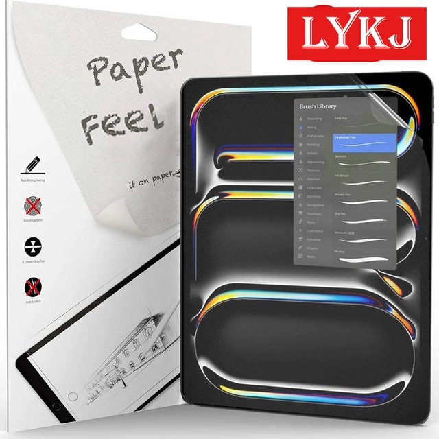 3er Pack HD-klare Displayschutzfolie mit Papiergefühl für Apple iPad Pro und Air Modelle - Bild 1