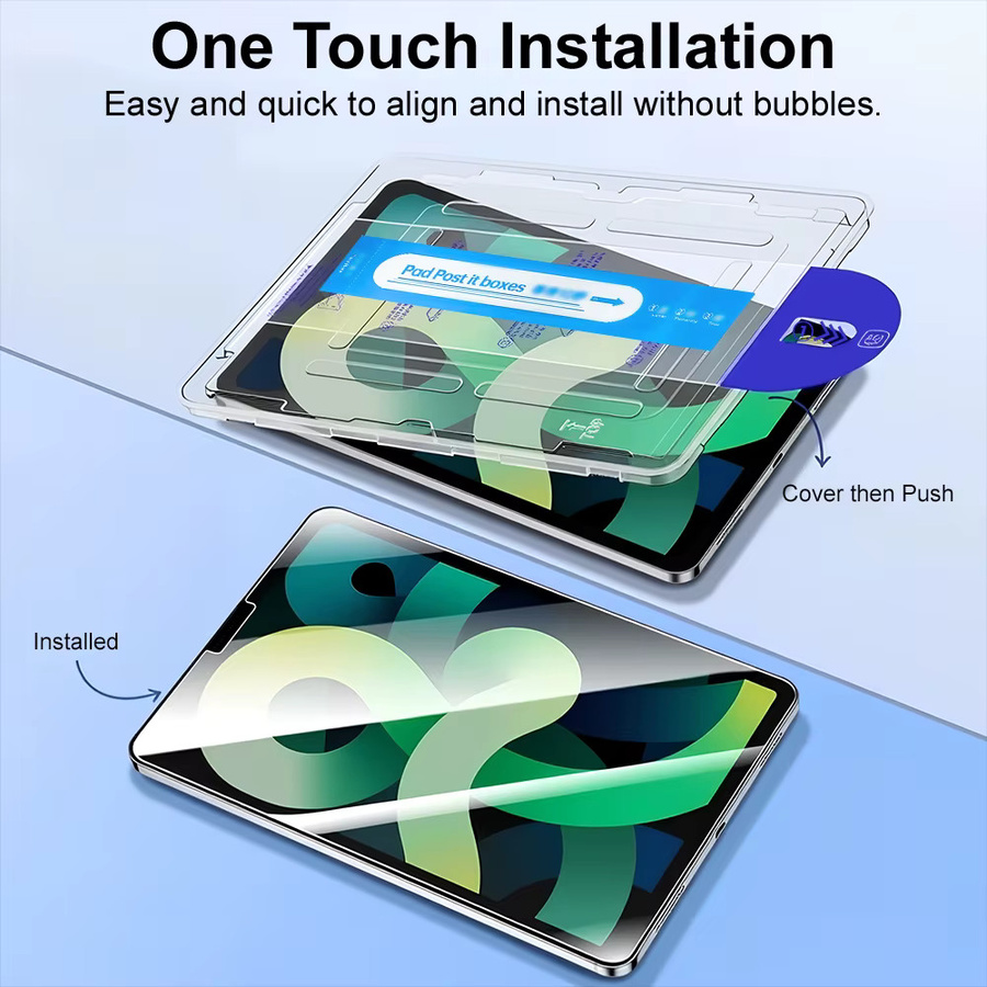 2 Stück Samsung Galaxy Tab Displayschutzfolie aus gehärtetem Glas, transparent, Full Coverage mit One Click Anwendung für Galaxy Tab S10 FE Plus, S6, S7, S8, S9 und S6 Lite - Bild 2