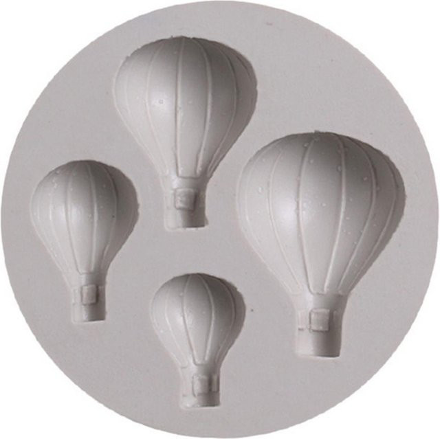 CosyHome Silikonform mit Heißluftballon Muster für Fondant und Kuchen, Grau - Bild 1