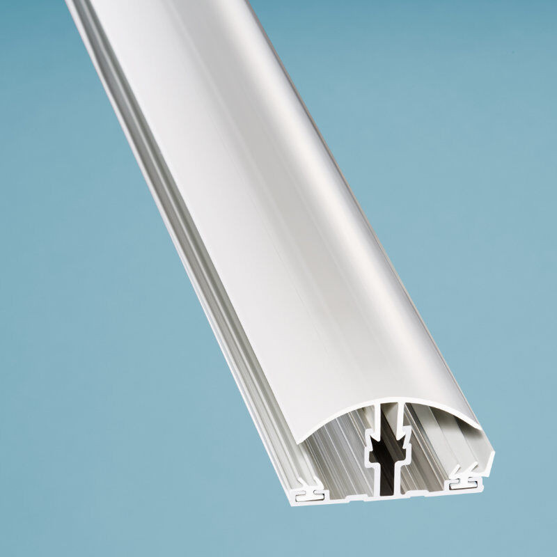 Scobalit Verlegeprofil Aluminium mit PVC Klemmdeckel Click-System, Farbe Silber/Weiß, Breite: 61 mm, für 10 und 16 mm Stegplatten - Bild 1