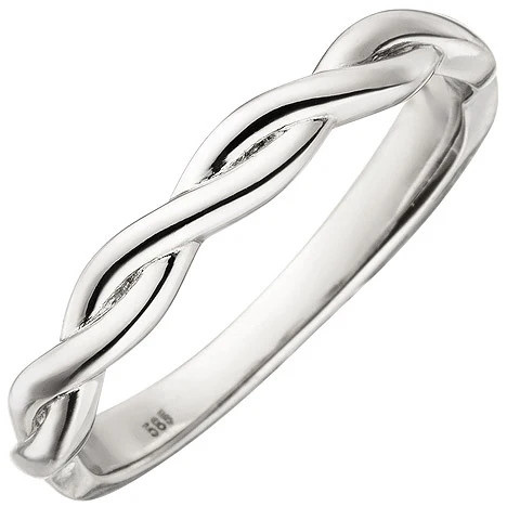 Colfem Ring 585 Weißgold, geflochten, Damen, Ringgröße 52 - Bild 1