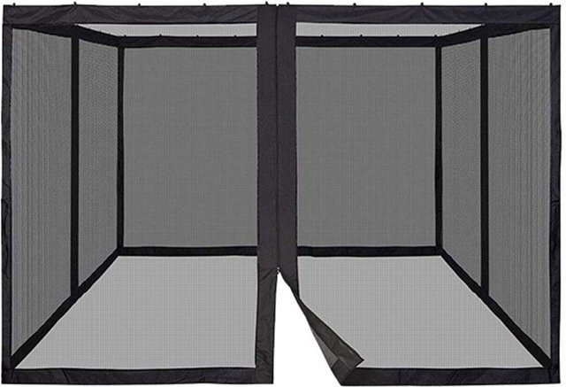 Aimo Zeltnetz Ersatz Type 4 aus Polyester in Schwarz mit 48 Haken und Befestigungsgurten für Pavillons und Terrassengärten - Bild 1