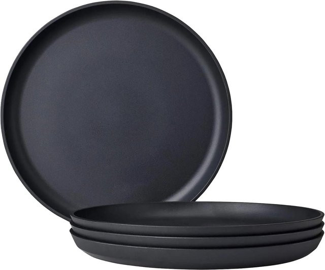 Mepal Silueta Frühstücksteller 4er Set, Farbe Black, Durchmesser: 23 cm - Bild 1