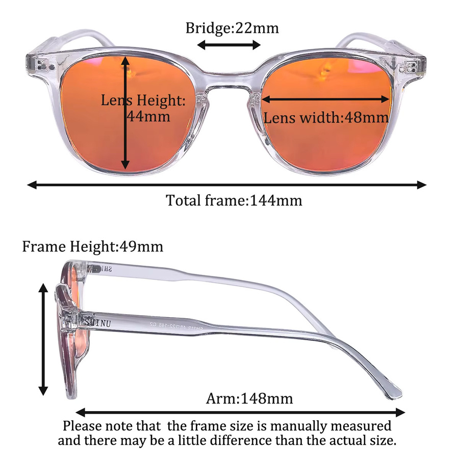 SHINU Korrektionsbrille, Vollrand, Kunststoff, orange, Damen - Bild 2