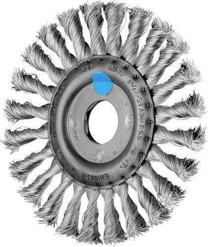 PFERD Rundbürste RBG gezopft für Winkelschleifer, Edelstahl-Draht Ø 0,35 mm, Durchmesser: 125 mm, Aufnahme: 22,2 mm, 10er Pack - Bild 1