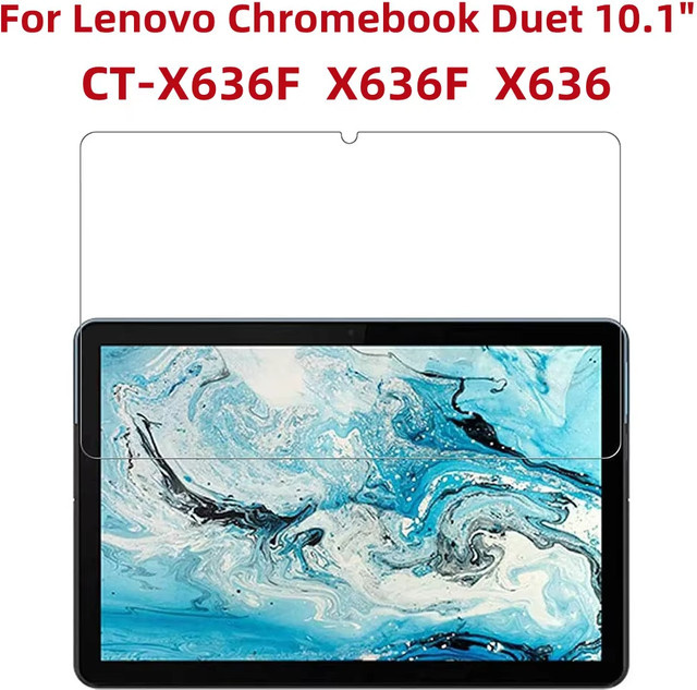 Lenovo Chromebook Duet 10,1 Zoll CT-X636F X636F X636 Displayschutzfolie aus 9H gehärtetem Glas, transparent - Bild 1