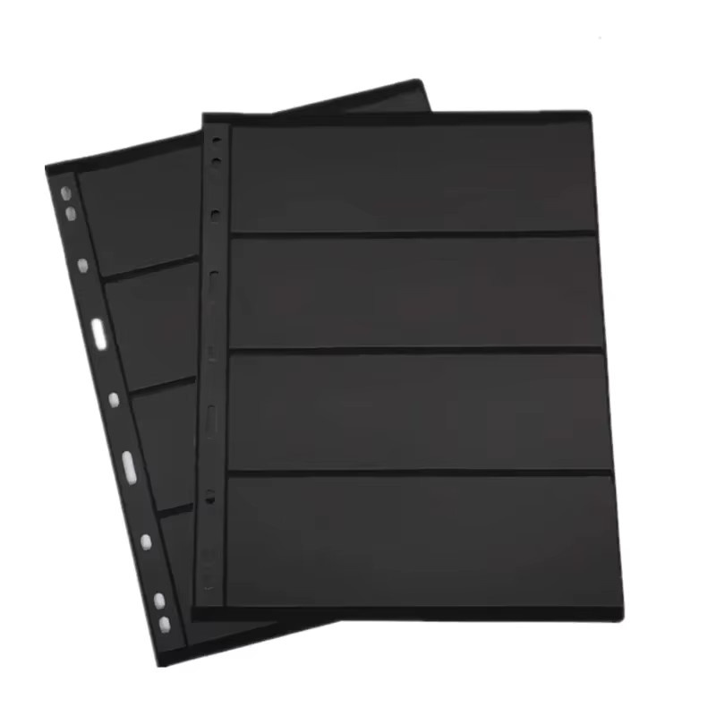 10 Stück Briefmarken-Albumseiten aus transparentem PVC für Stempel und Banknoten-Sammlungen - Bild 1